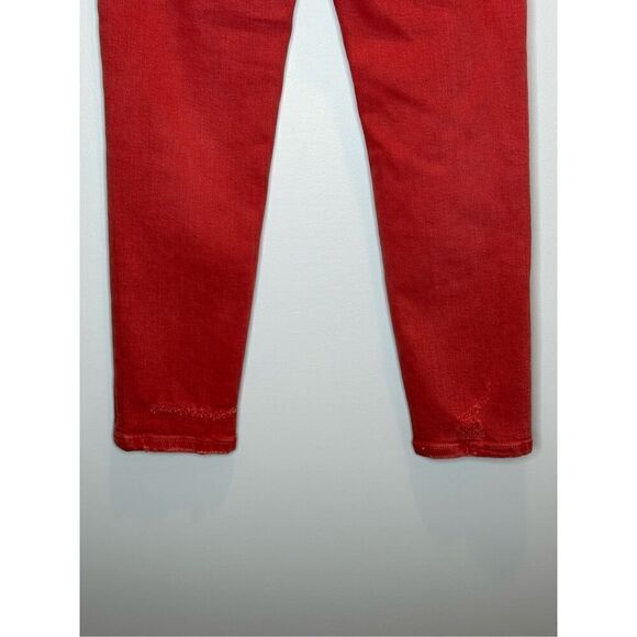 Pilcro Anthropologie High Rise Slim Distressed Rust Jeans Size 0 - Picture 4 of 9